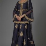 Blue Georgette Sharara Set