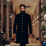 Allu Arjun in a black sherwani