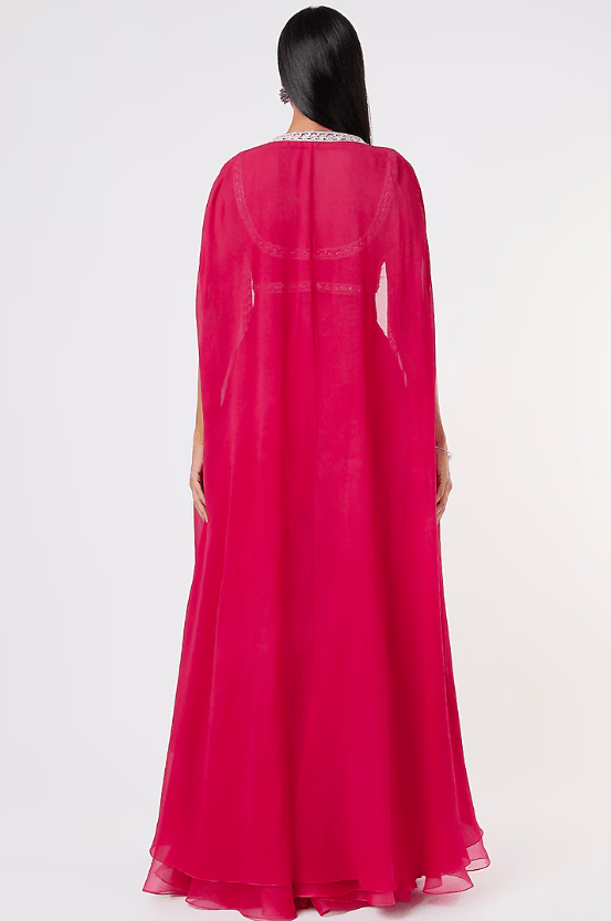 Fuchsia Organza Sharara Set - Image 2