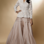 Champagne Gold Organza Sharara Set