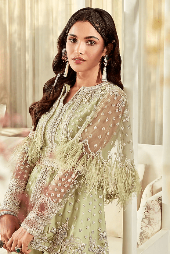 Mint Georgette Pant Set - Image 4