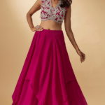Red Organza Lehenga Set