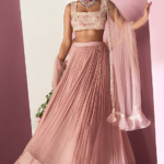 Dusty Pink Chiffon Lehenga Set