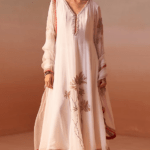 Off-White Georgette Dori Work Anarkali Set