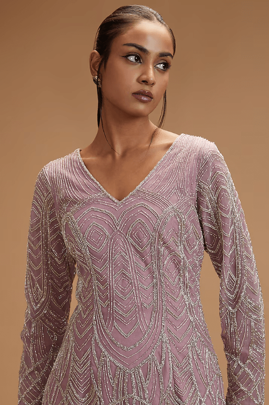 Lilac Organza Sharara Set - Image 4