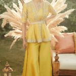 Citrus Yellow Hand Embroidered Jacket Set