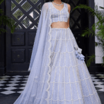 Powder Blue Embroidered Lehenga Set