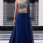 Electric Blue Embroidered Lehenga Set