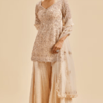 Blush Pink Georgette Gharara Set