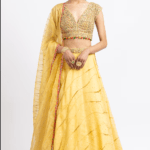 Sunburst Yellow Organza Lehenga Set