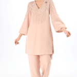 Blush Pink Organza Kurta Set