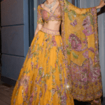 Orange color lehenga