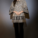 Black Georgette Sequins Work Tunic