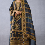 Black Jeni Silk Embroidered Kurta Set