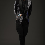 Black Embroidered Tuxedo Jacket