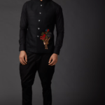Black Matka Machine Embroidered Bundi Jacket