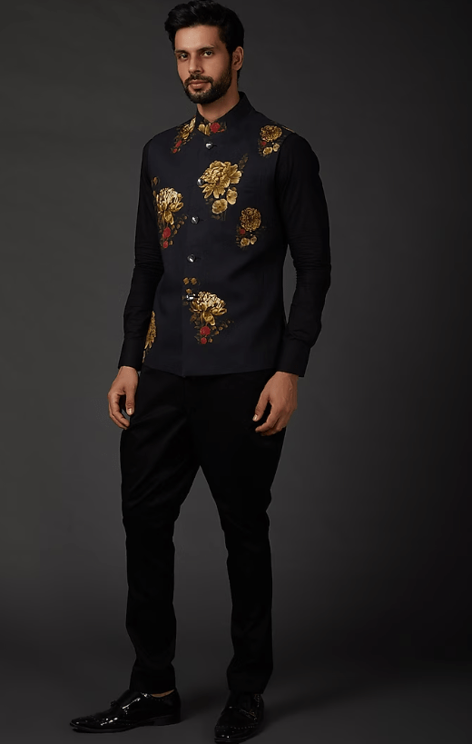 Indigo Blue Matka Bundi Jacket