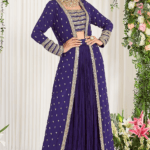 Purple Georgette Lehenga Set
