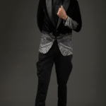 Black Embroidered Tuxedo Jacket