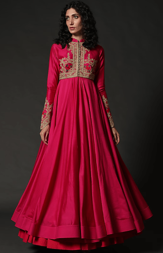 Fuchsia Embroidered Anarkali Set