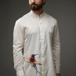 Ivory Poplin Thread Embroidered Shirt