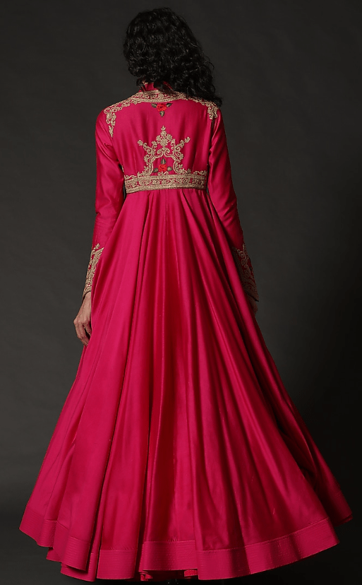 Fuchsia Embroidered Anarkali Set - Image 2