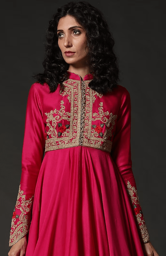 Fuchsia Embroidered Anarkali Set - Image 3