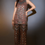 Multi-Colored Georgette Patch Work Co-Ord Set