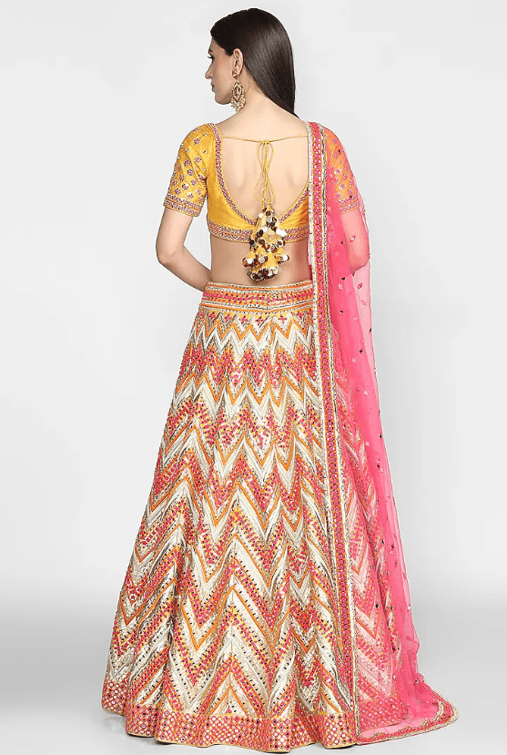Multi Colored Embroidered Lehenga Set - Image 3