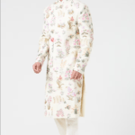 Ivory Hand Embroidered Sherwani Set