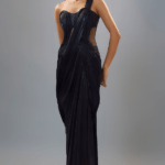 Black Chiffon Gown Saree