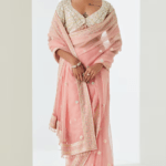 Blush Pink Organza Saree Set