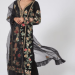 Black Embroidered Kurta Set