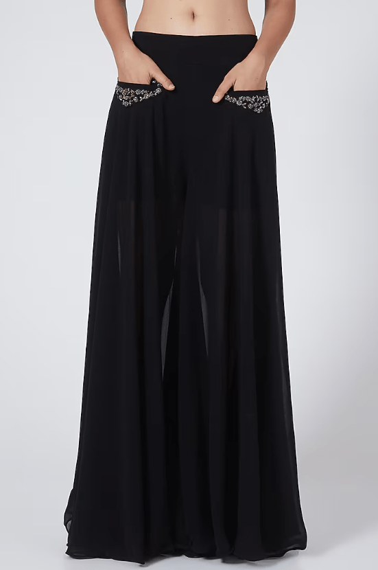 Black Embroidered Sharara Set - Image 4