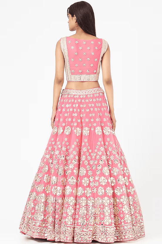 Pink Embellished Lehenga Set - Image 2