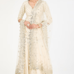 Ivory Chanderi Resham & Mirror Embroidered Sharara Set