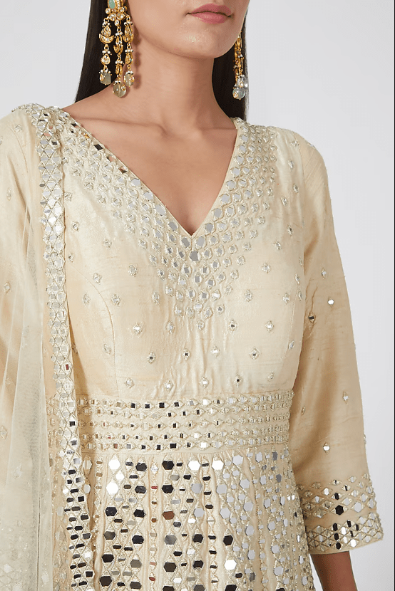 Gold Embellished Anarkali Set - Image 3