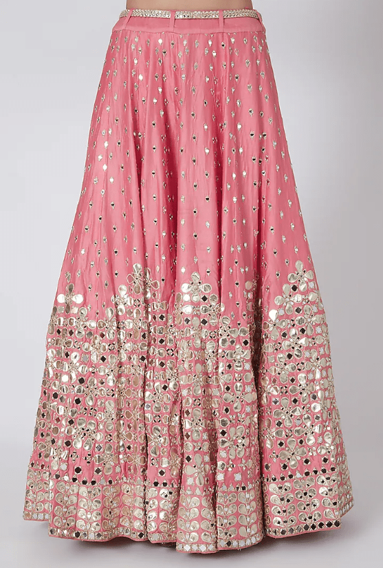 Peach Embellished Lehenga Set - Image 3