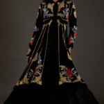 Black Hand-Embroidered Long Jacket
