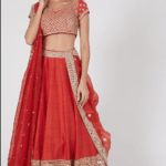 Red Embellished Lehenga Set