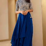 Jade Blue Mulberry Silk Skirt Set