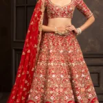 Deep Red Bridal Lehenga