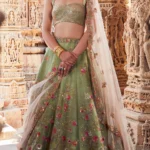 Spring Green Floral Lehenga