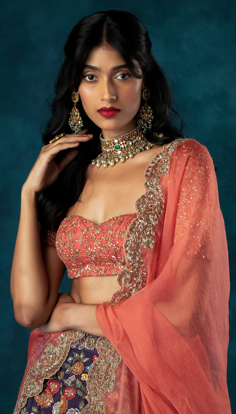 Purple Thread Lehenga - Image 2