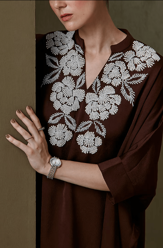 Brown Embellished Tunic - Image 3