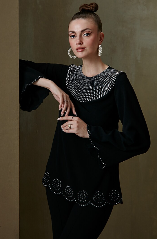 Black Embellished Co-Ord Set - Image 3