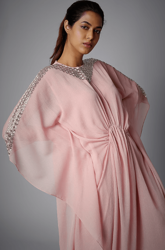 Baby Pink Embroidered Kaftan - Image 3