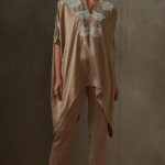 Almond Satin Tunic Set