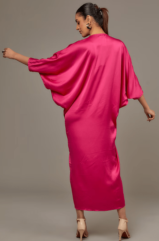 Fuchsia Satin Kaftan - Image 2