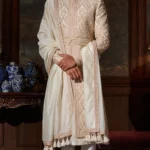 Shell Pink Raw Silk Sherwani